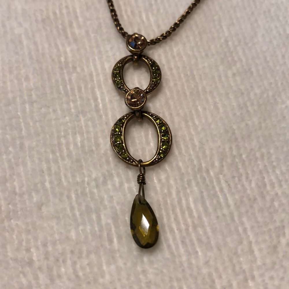 Crystals pendant on necklace by Liz Claiborne